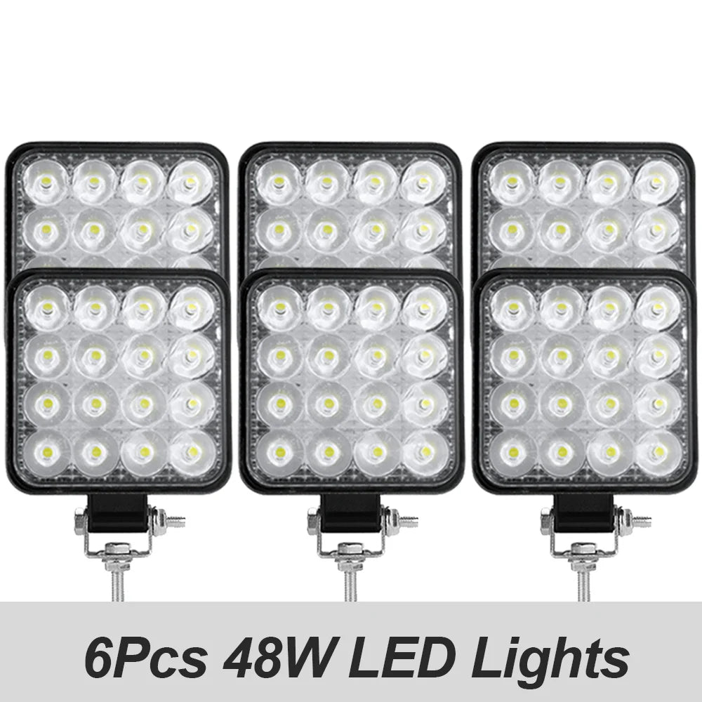 Focos LED 42W/48W para Coche, Moto, ATV Offroad