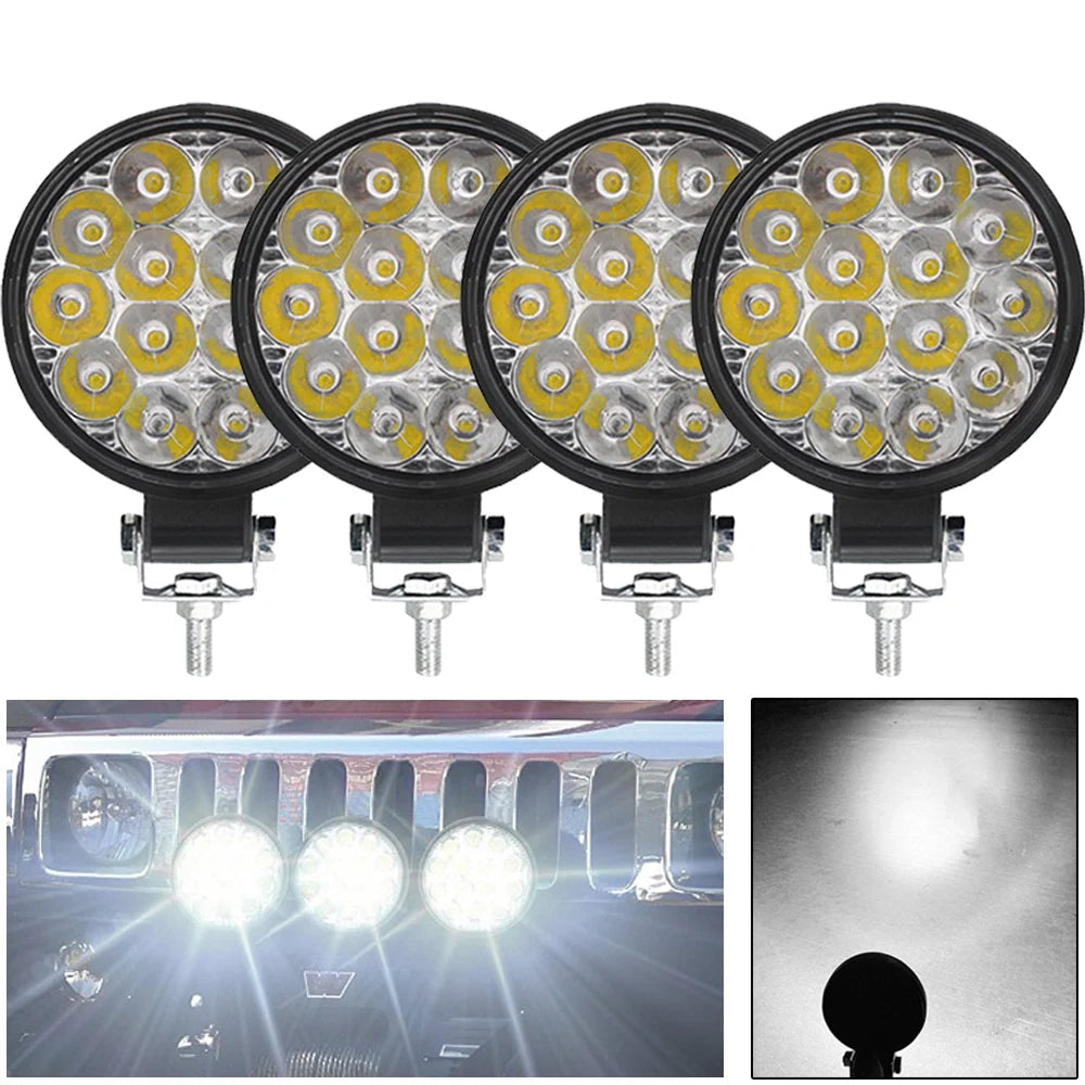 Focos LED 42W/48W para Coche, Moto, ATV Offroad