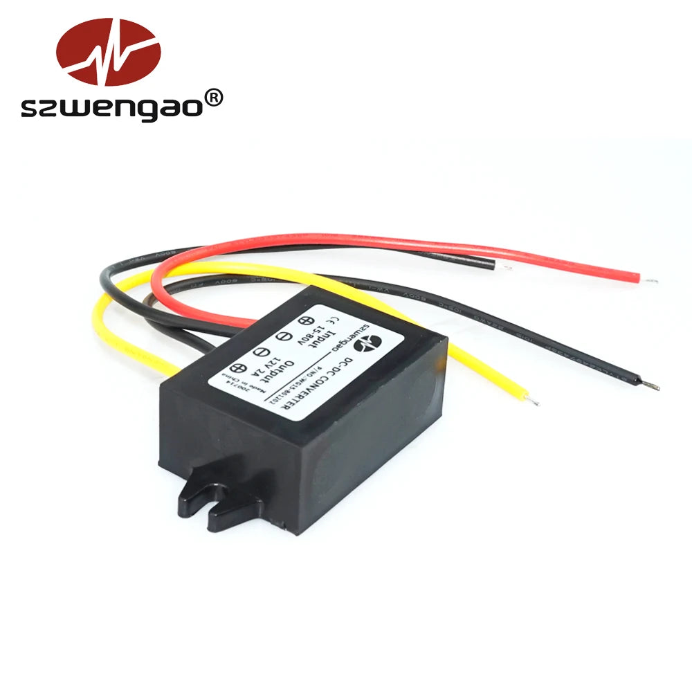 Convertidor Reductor DC-DC 15-80V a 12V Impermeable