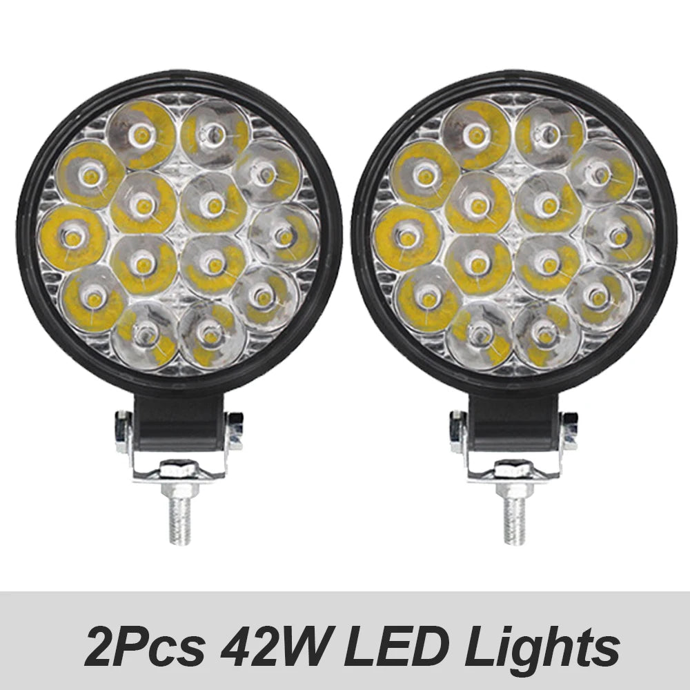 Focos LED 42W/48W para Coche, Moto, ATV Offroad