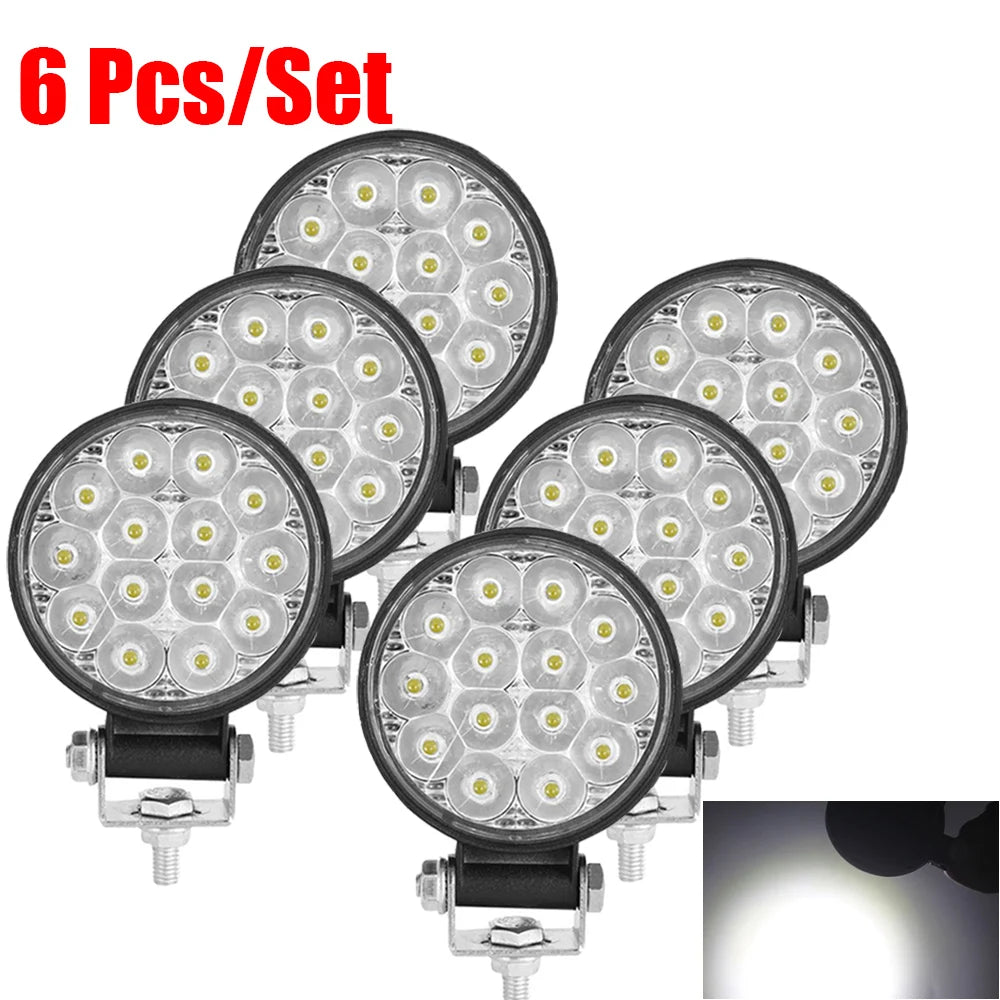 Focos LED 42W/48W para Coche, Moto, ATV Offroad