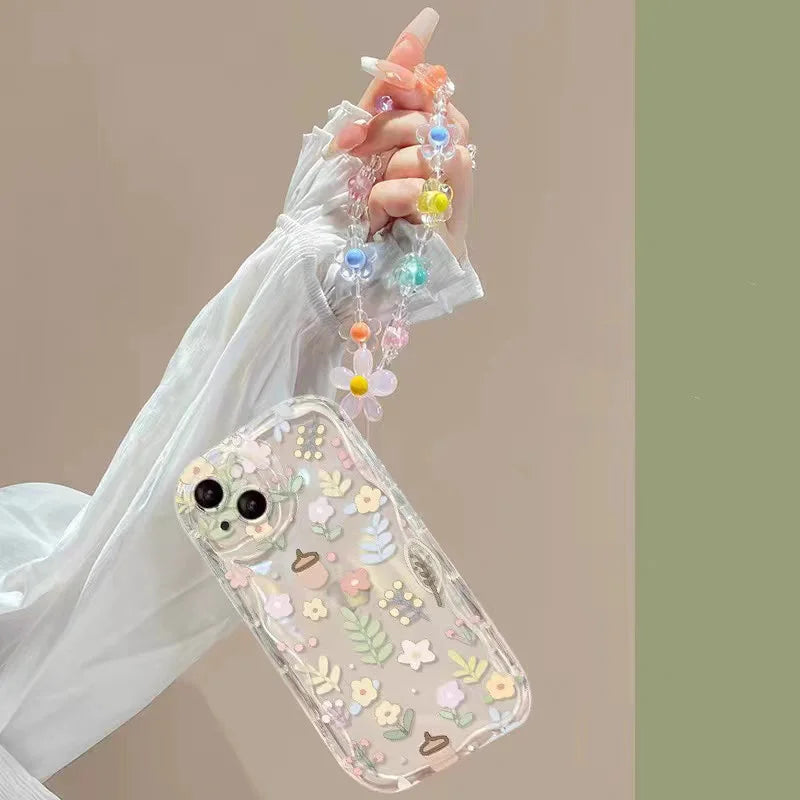 Fundas Transparentes para iPhone 11 con Pulsera y Correa de Muñeca