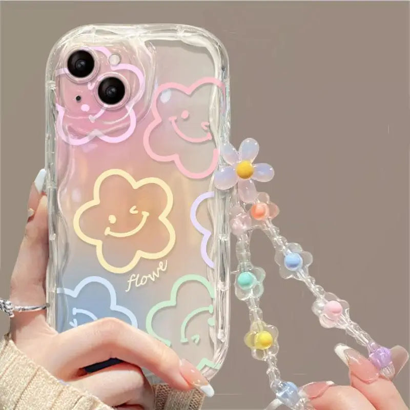 Fundas Transparentes para iPhone 11 con Pulsera y Correa de Muñeca