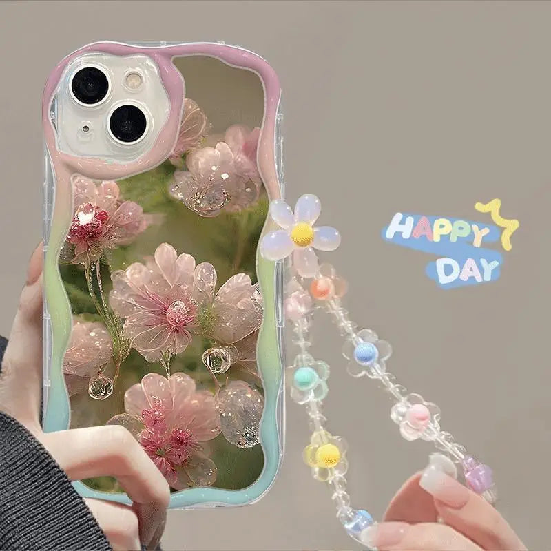 Fundas Transparentes para iPhone 11 con Pulsera y Correa de Muñeca