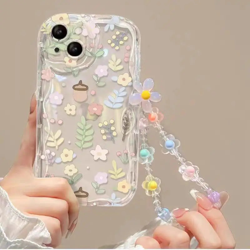 Fundas Transparentes para iPhone 11 con Pulsera y Correa de Muñeca
