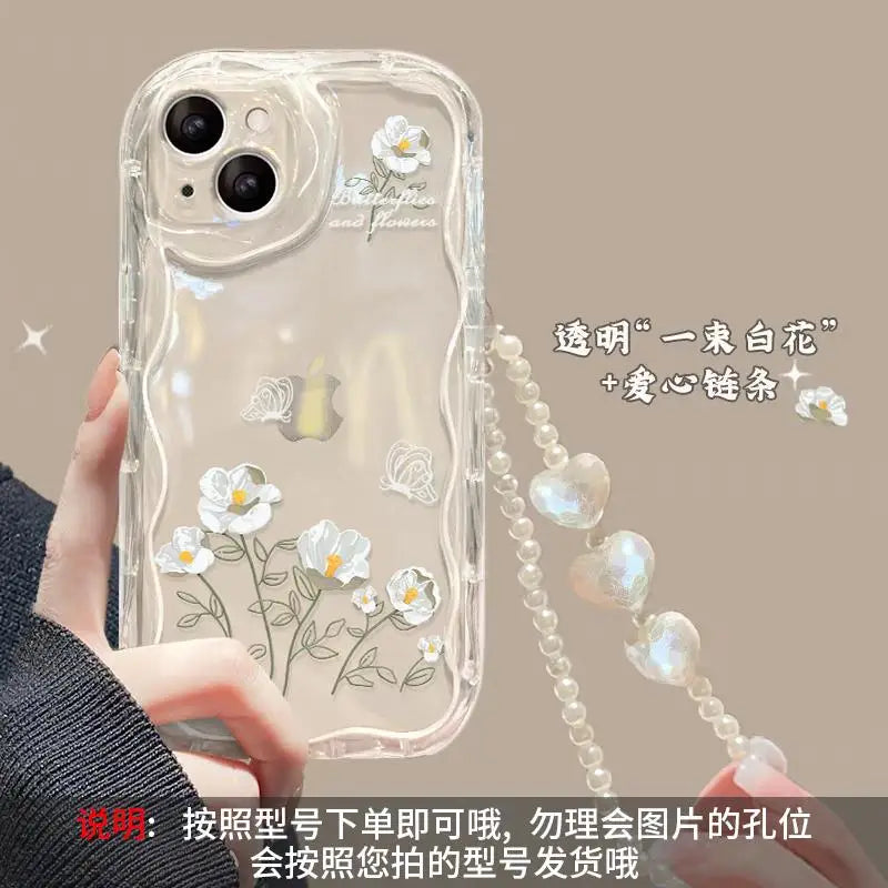 Fundas Transparentes para iPhone 11 con Pulsera y Correa de Muñeca