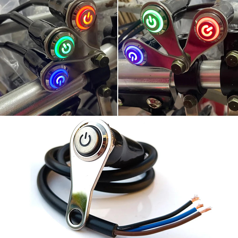 Interruptor LED Universal 12V ON/OFF Impermeable para Luces y Claxon