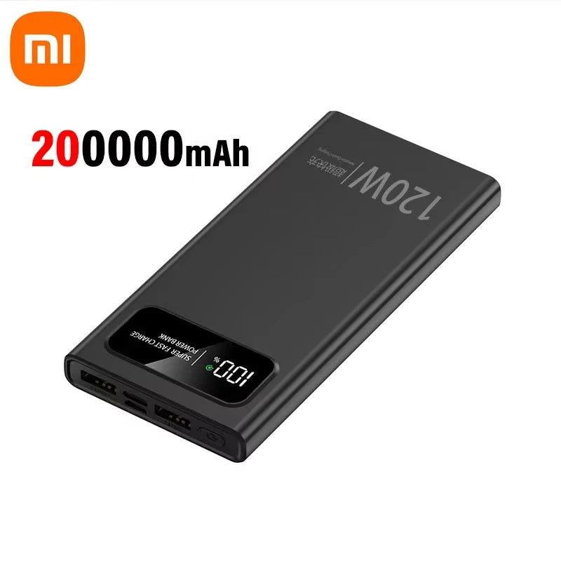Xiaomi Power Bank 200000mAh 120W – Carga Rápida con Pantalla Digital