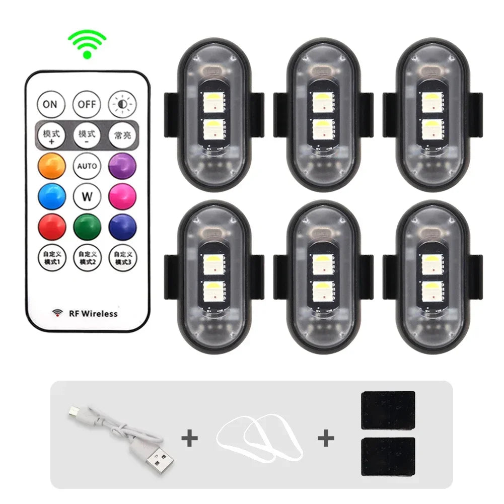 Luz LED RGB Recargable con Velcro
