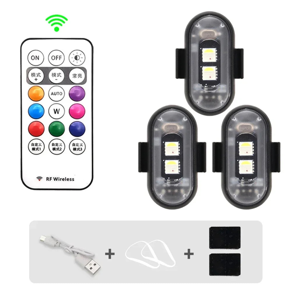 Luz LED RGB Recargable con Velcro