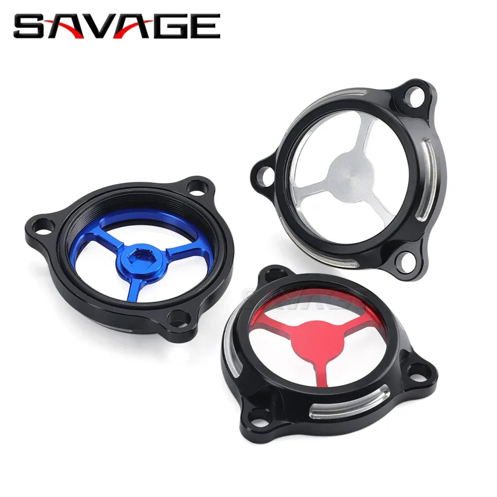 Tapa Transparente Filtro de Aceite CNC – Suzuki DRZ 400 / LTZ 400 / LTR 450