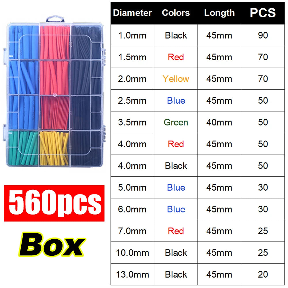 Kit Tubos Termorretráctiles para Cables Eléctricos
