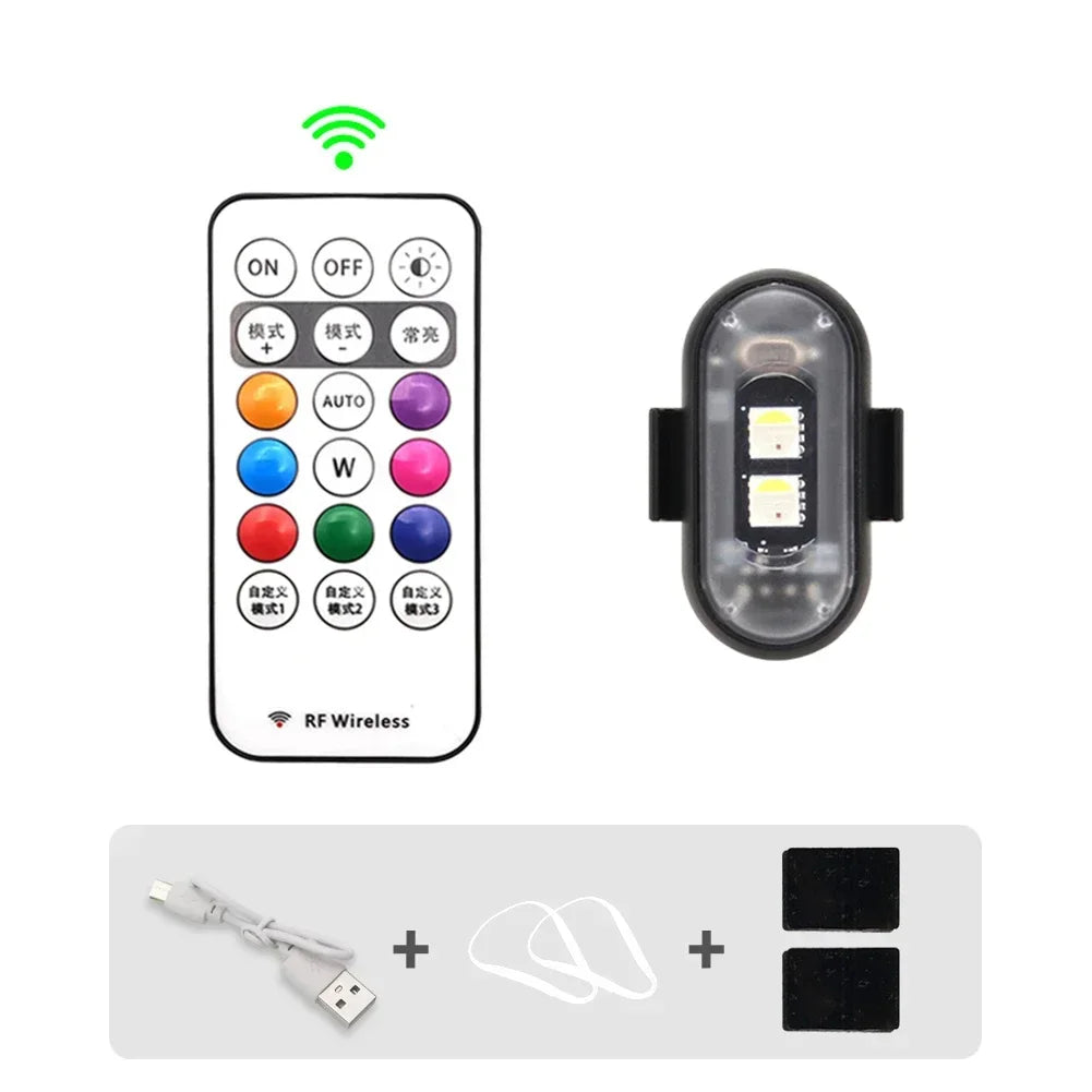 Luz LED RGB Recargable con Velcro