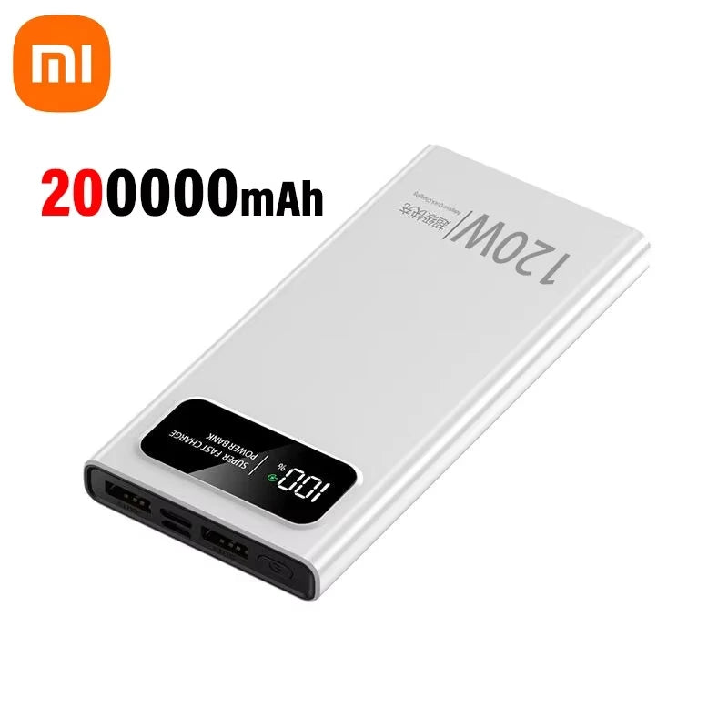 Xiaomi Power Bank 200000mAh 120W – Carga Rápida con Pantalla Digital