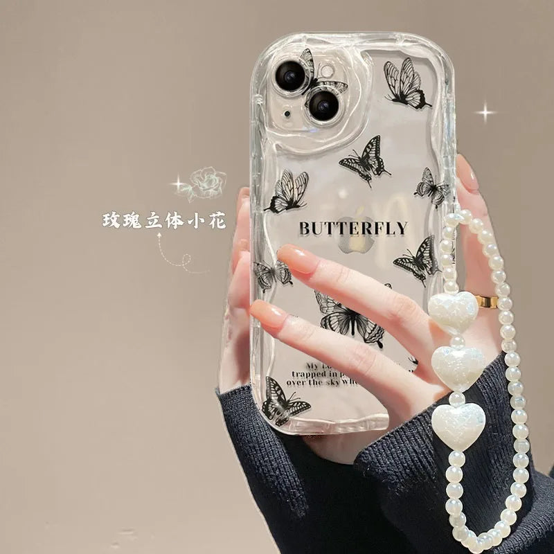 Fundas Transparentes para iPhone 11 con Pulsera y Correa de Muñeca