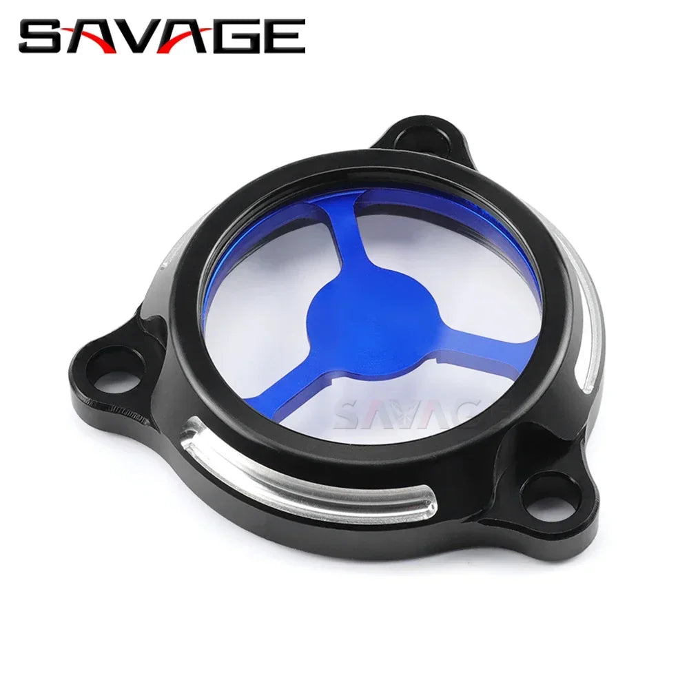 Tapa Transparente Filtro de Aceite CNC – Suzuki DRZ 400 / LTZ 400 / LTR 450