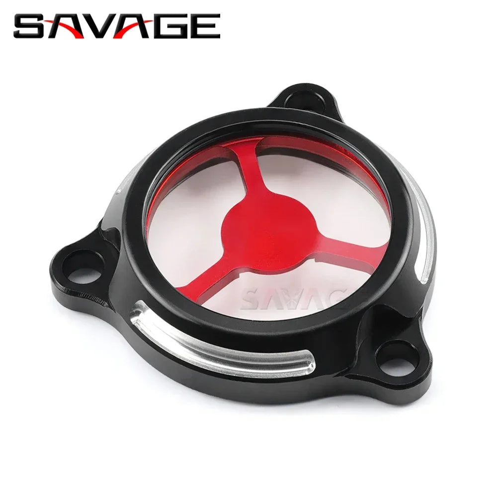 Tapa Transparente Filtro de Aceite CNC – Suzuki DRZ 400 / LTZ 400 / LTR 450