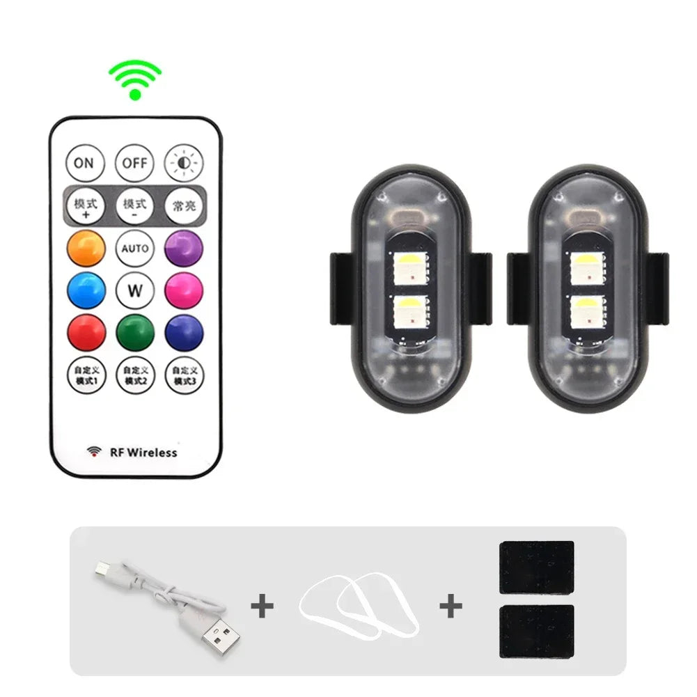 Luz LED RGB Recargable con Velcro