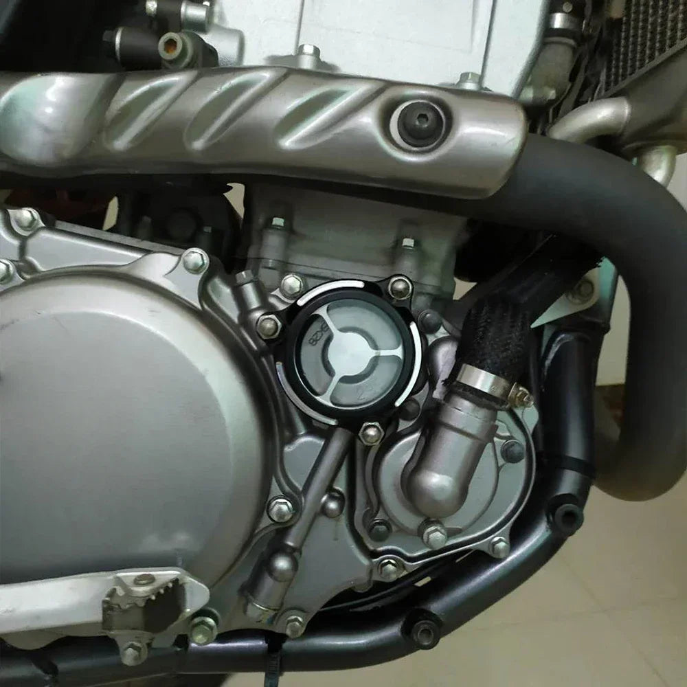 Tapa Transparente Filtro de Aceite CNC – Suzuki DRZ 400 / LTZ 400 / LTR 450