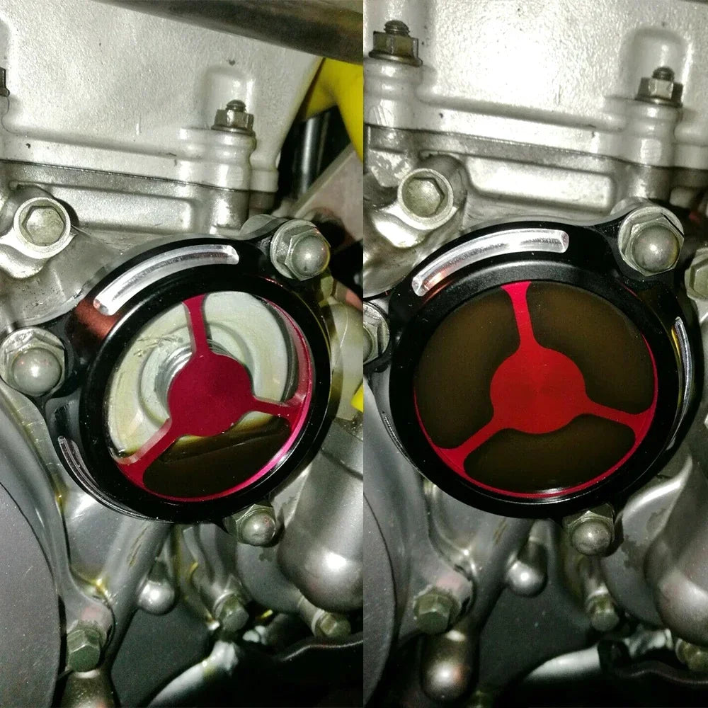 Tapa Transparente Filtro de Aceite CNC – Suzuki DRZ 400 / LTZ 400 / LTR 450