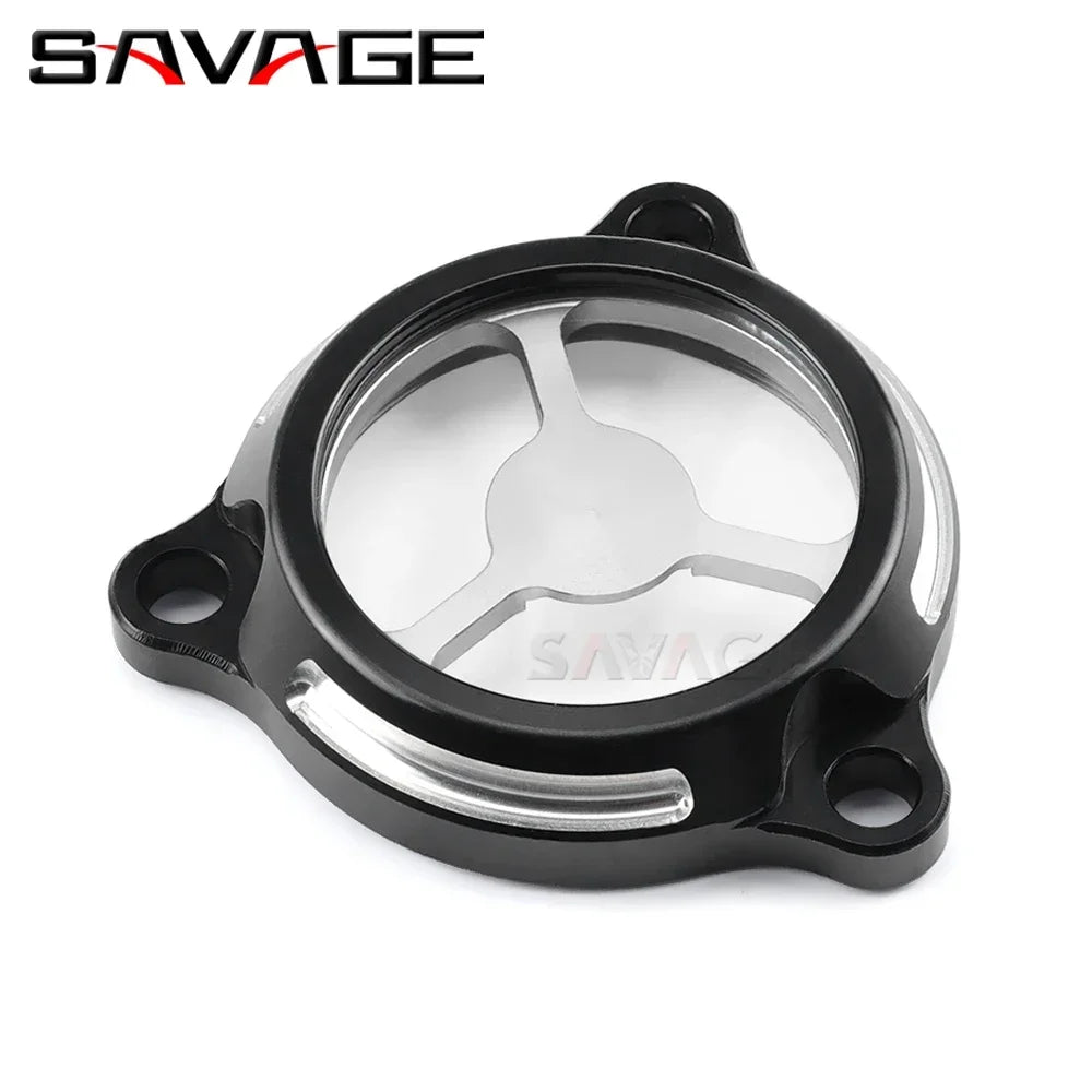 Tapa Transparente Filtro de Aceite CNC – Suzuki DRZ 400 / LTZ 400 / LTR 450